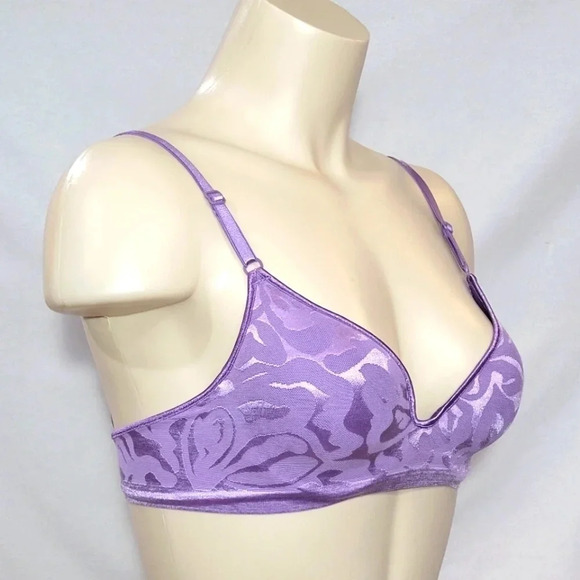 Vanity Fair 75248 Light Allure Demi Contour Jacquard Hidden Underwire Bra 34A Pu - Picture 2 of 3